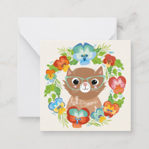 hallo Summer Cat Notitiekaartje