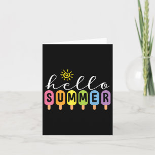 Hallo Summer Cool Kleurrijke Popsicle Graphic Summ Kaart