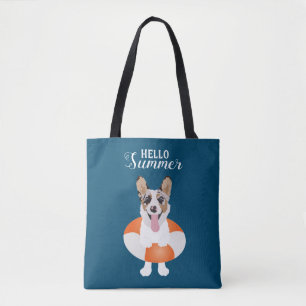 hallo Summer Corgi Beach Dogs Draagtas