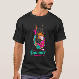 hallo Summer Dobie Holiday Doberman Pinscher Beach T-shirt
