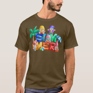 hallo Summer Gnomes Beach Vibes Beach Squad Funny T-shirt