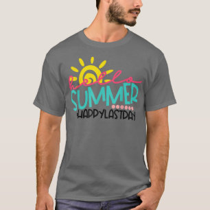 hallo Summer Happy Last Day Teacher Student Sunset T-shirt