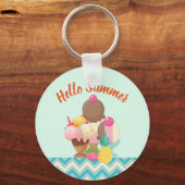 hallo Summer Ice Cream Delights Sleutelhanger (Voorkant)
