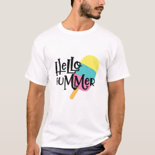 hallo Summer Ice Cream Gifts for Kids Boys Girls T-shirt