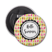 hallo Summer Popsicles en Ice Cream Button Flesopener (Voorkant)