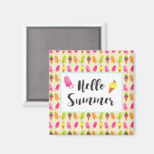 hallo Summer Popsicles en Ice Cream Magneet (Voorkant / Achterkant)