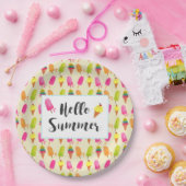 hallo Summer Popsicles en Ice Cream Papieren Bordje (Feest)
