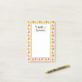 hallo Summer Popsicles en Ice Cream Post-it® Notes (Op bureau)