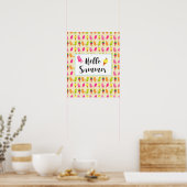 hallo Summer Popsicles en Ice Cream Poster (Keuken)