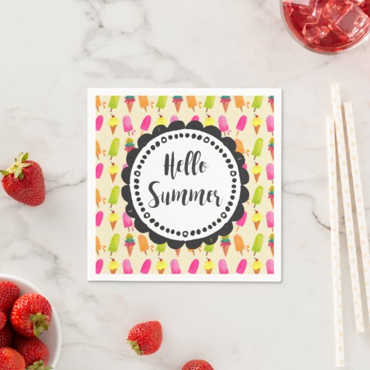 hallo Summer Popsicles en Ice Cream Servetten (Insitu)