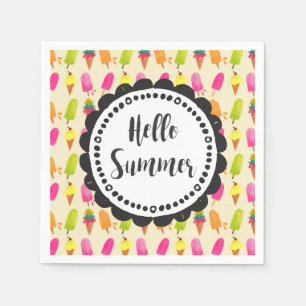hallo Summer Popsicles en Ice Cream Servetten