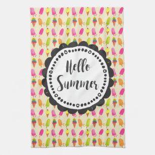 hallo Summer Popsicles en Ice Cream Theedoek