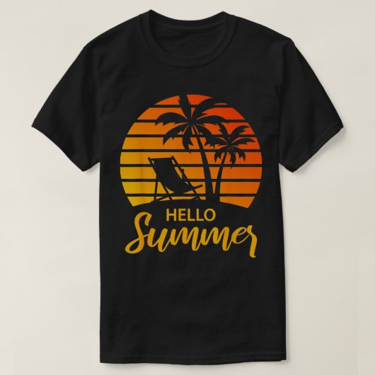 hallo Summer Retro Vacation T-shirt (Design voorkant)