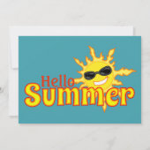 hallo Summer Sun Party Kaart (Achterkant)