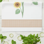 hallo Summer Sunflower Gingham Theedoek (Gevouwen)