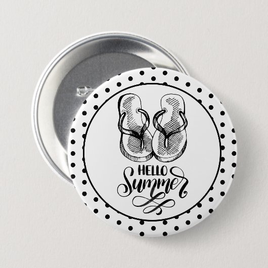 hallo Summer Teenslippers Button (Voorkant /achterkant)