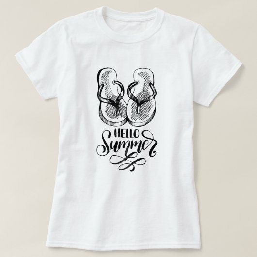 hallo Summer Teenslippers T-Shirt (Design voorkant)