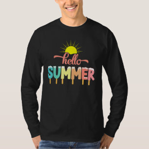 hallo Summer Vacation Ice Lolly Ice Cream Popsiche T-shirt