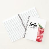 hallo Summer Waterverf Red Cherry Cocktail Notitieboek (Binnen)