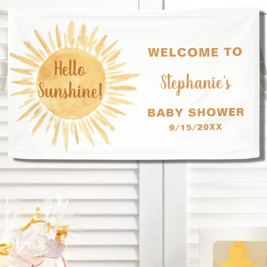 hallo Sunshine Baby shower Spandoek
