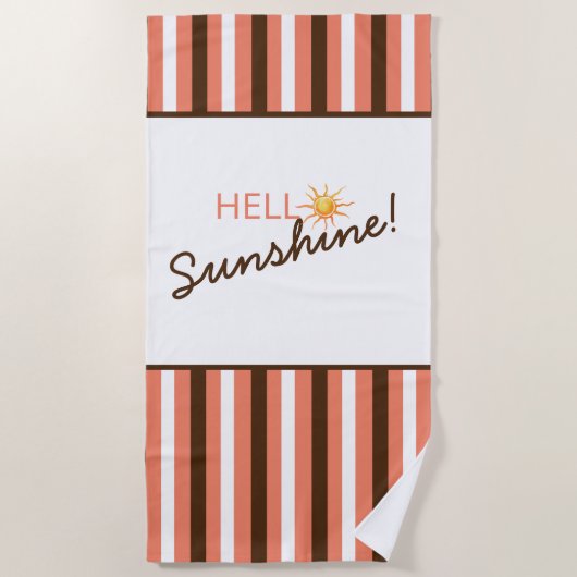 hallo Sunshine Beach Towel Strandlaken (Voorkant)