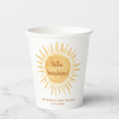 hallo Sunshine Boho Baby shower Papieren Bekers (Voorkant)