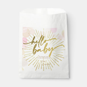 Hallo Sunshine Boho Modern Happy Baby Girl Douche Bedankzakje