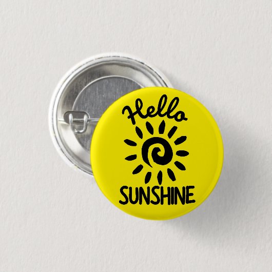 hallo Sunshine Button (Voorkant /achterkant)