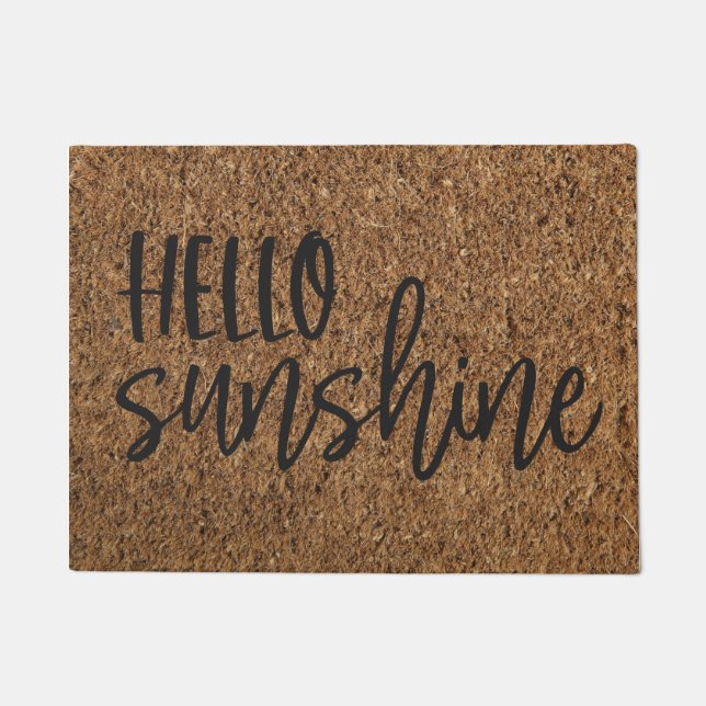 hallo Sunshine Faux Coir Summer Welkom Deurmat (Voorkant)