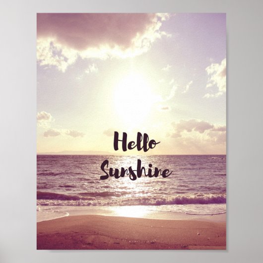 "Hallo Sunshine" Fotocitaat Poster (Voorkant)