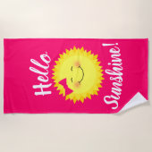 hallo Sunshine Girly Sun Strandlaken (Voorkant)