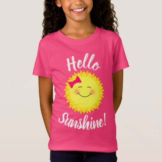 hallo Sunshine Girly Sun T-shirt (Voorkant)