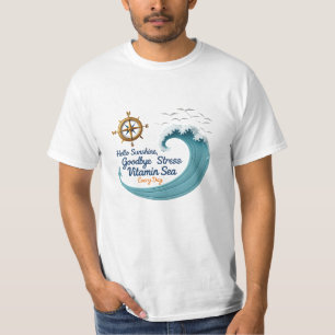 Hallo Sunshine, Goodbye Stress – Ocean Breeze Bewe T-shirt