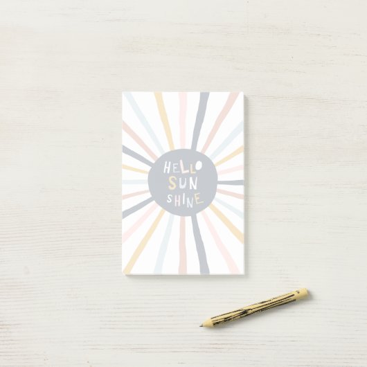 hallo Sunshine Post-it® Notes (Op bureau)