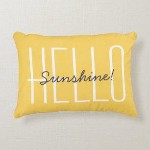 Hallo Sunshine Quote vrolijk decoratief geel Accent Kussen