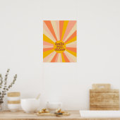hallo Sunshine | Retro-Poster Poster (Keuken)