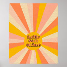 hallo Sunshine | Retro-Poster