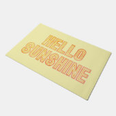 hallo Sunshine Retro Typografie Gele deur Mat (Schuin)