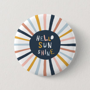 hallo Sunshine Ronde Button 5,7 Cm