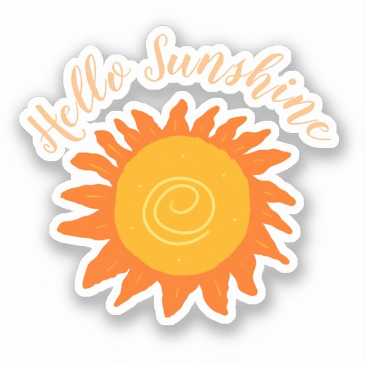 hallo Sunshine Sticker (Voorkant)