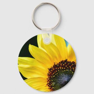 hallo Sunshine Sunflower Button Sleutelhanger