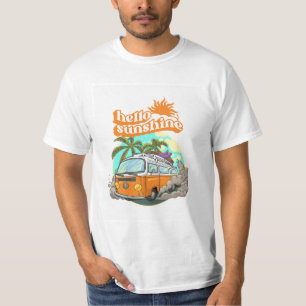 Hallo Sunshine T-Shirt - fleur je dag op met een