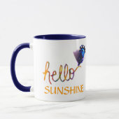 hallo · Sunshine tekst kunst en vlinder Mok (Links)