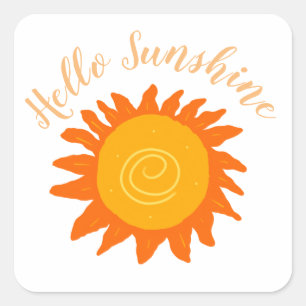 hallo Sunshine Vierkante Sticker