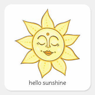 hallo Sunshine Vierkante Sticker