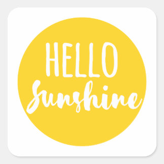 hallo Sunshine Vierkante Sticker
