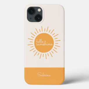 hallo Sunshine Yellow Boho iPhone 13 Hoesje