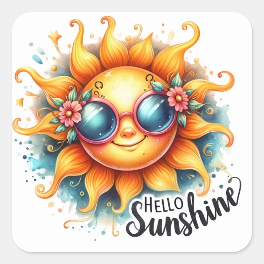 Hallo Sunshine Zomer Stickers (Voorkant)