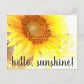 "Hallo, Sunshine!" Zonnebloem, Briefkaart (Voorkant)