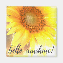 "Hallo, Sunshine!" Zonnebloemmagneten